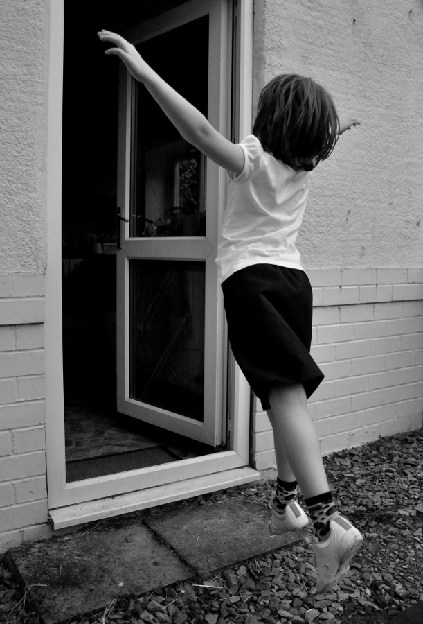 levitating to the back door